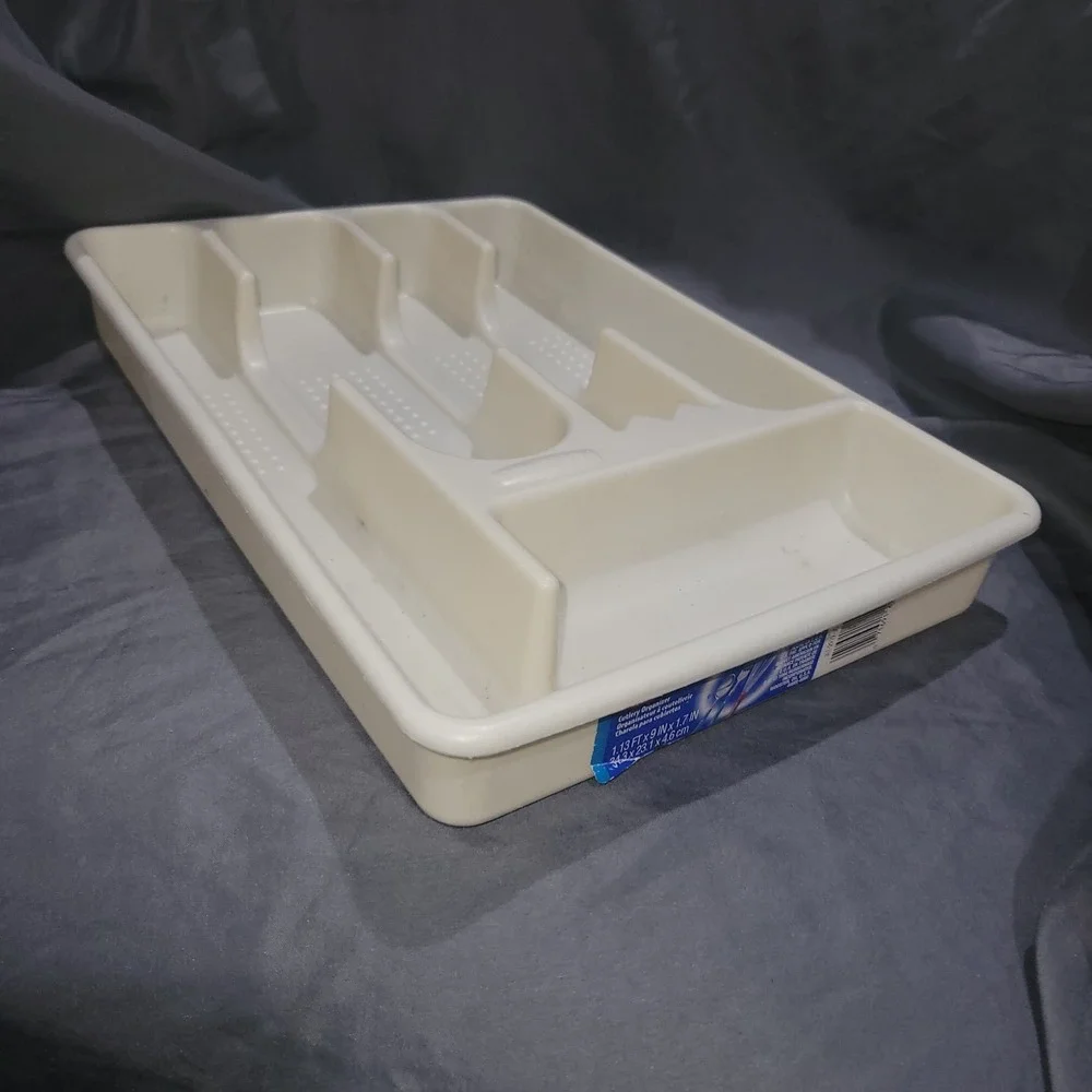VINTAGE Rubbermaid 5 Slot Silverware Flatware Organizer Tray Almond #2919